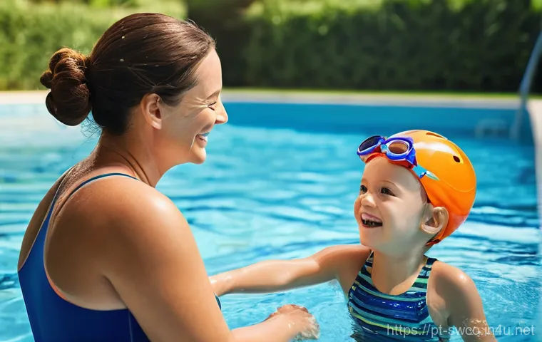 수영강사 진로 탐색 가이드 - **Prompt:** A warm and encouraging female swimming instructor, in her late 20s to early 30s, wearing...