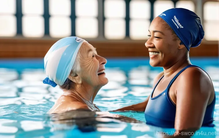 수영강사 진로 탐색 가이드 - **Prompt:** A highly skilled and professional male swimming instructor, in his 40s, wearing modest d...