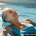 Home 18 수영강사로서 다루기 어려운 고객 사례 - **Prompt:** A serene and empowering portrait of a graceful 60-year-old woman, with a gentle smile of...